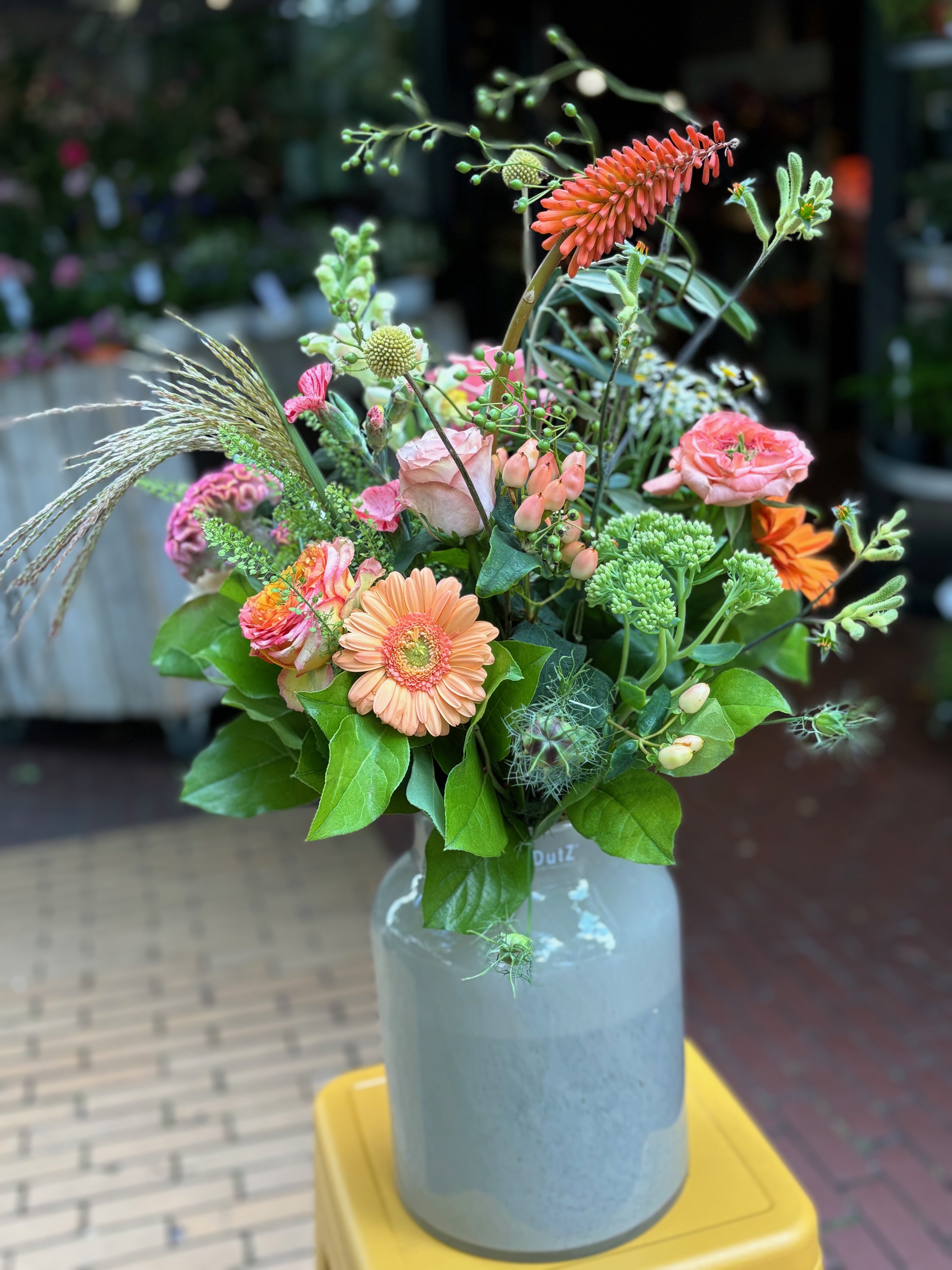 Boeket zalm oranje pracht 